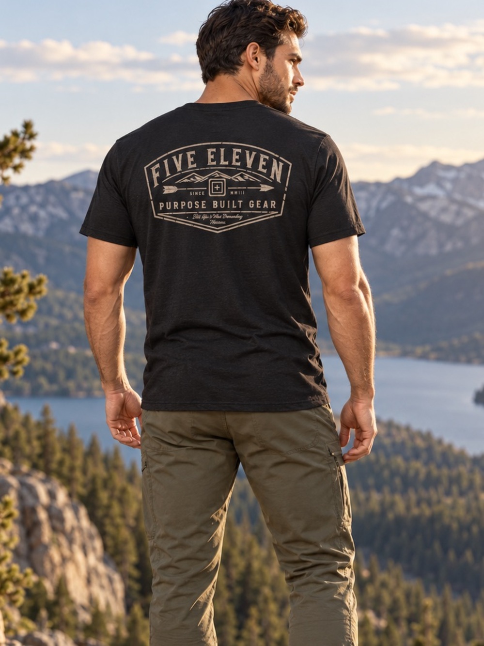 5.11 Tactical Purpose Built Gear Men’s Size Large Black Graphic T-Shirt New NWT